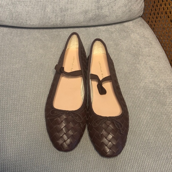LOEFFLER RANDALL Leonie Espresso Woven Ballet Flat - Picture 6 of 7
